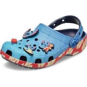 Crocs Disney Lilo & Stitch Classic Clog Multi Blue Sandals M8 W10 213006-90H